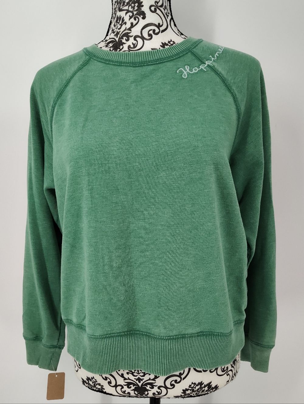 American Eagle Vintage Mint Green Crewneck Happiness Sweatshirt Women's Small